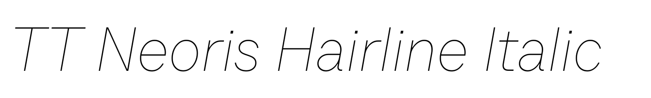 TT Neoris Hairline Italic
